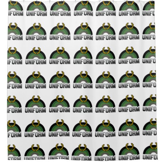 Uniforme trots douchegordijn (Voorkant)