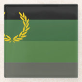 Uniforme trots glazen onderzetter (Voorkant)