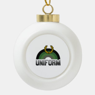 Uniforme trots keramische bal ornament