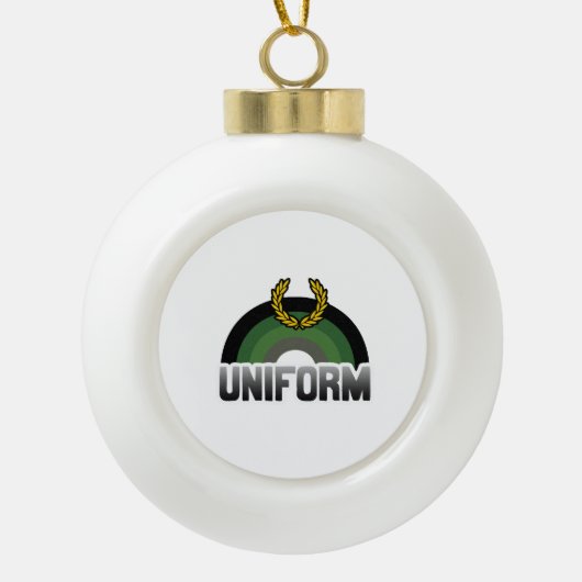 Uniforme trots keramische bal ornament (Voorkant)