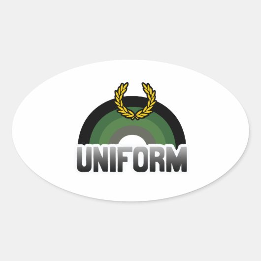 Uniforme trots ovale sticker (Voorkant)
