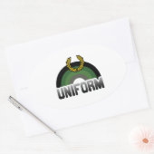 Uniforme trots ovale sticker (Envelop)