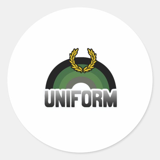 Uniforme trots ronde sticker (Voorkant)