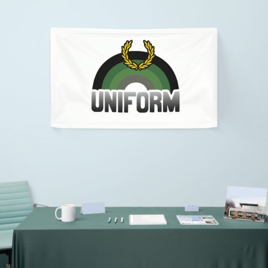 Uniforme trots spandoek (Beurs)
