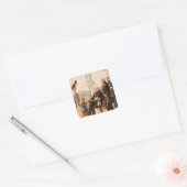 Uniformen van het Amerikaanse leger Vierkante Sticker (Envelop)
