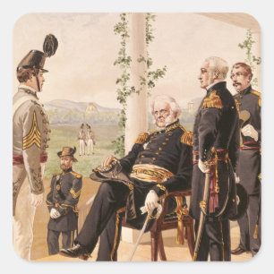 Uniformen van het Amerikaanse leger Vierkante Sticker