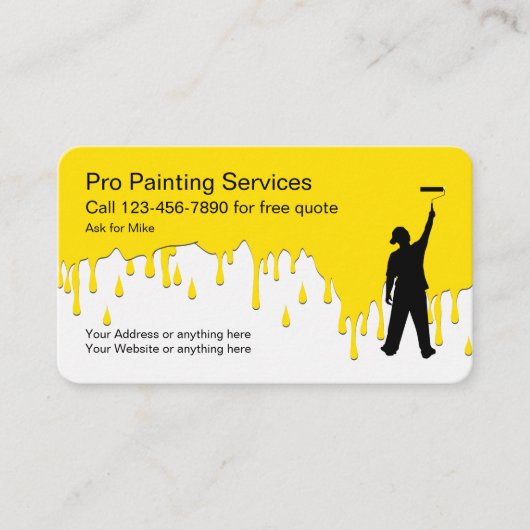 Uniique Painting Service Visitekaartje (Voorkant)