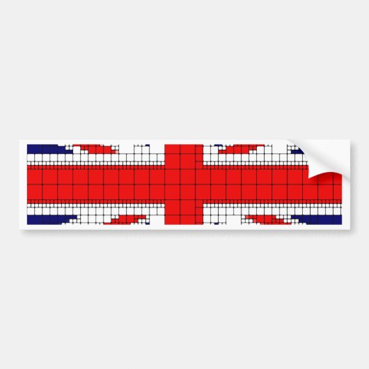 Unijack flag uk patriotic bumpersticker (Voorkant)