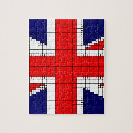 Unijack flag uk patriotic legpuzzel (Verticaal)