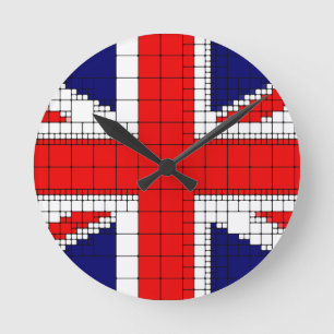Unijack flag uk patriotic ronde klok