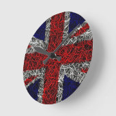Unijack flag uk patriotic ronde klok (Hoek)