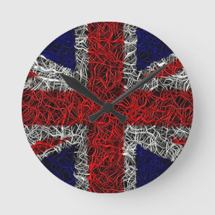 Unijack flag uk patriotic ronde klok
