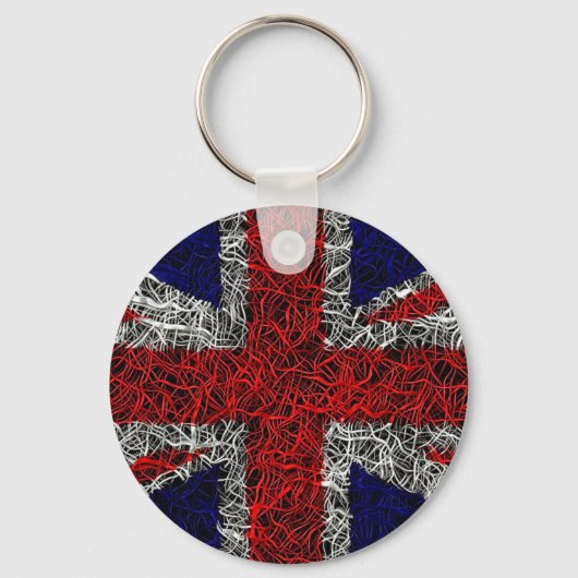 Unijack flag uk patriotic sleutelhanger (Voorkant)