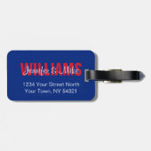 UniJack - Gepersonaliseerd Bagagelabel (Achterkant horizontaal)