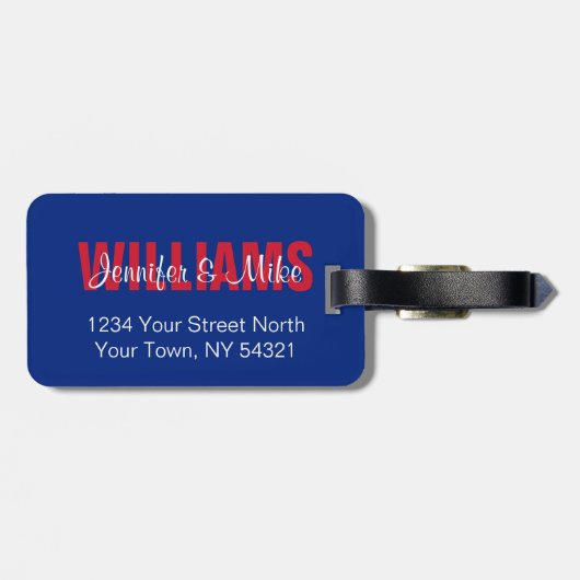 UniJack - Gepersonaliseerd Bagagelabel (Achterkant horizontaal)