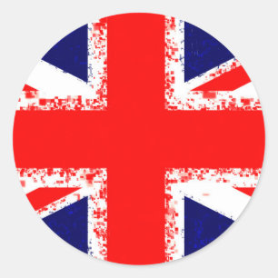 Unijack london flag uk ronde sticker