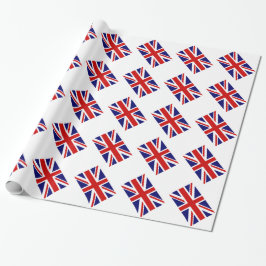 Unijack wrappapier met Britse vlag Cadeaupapier