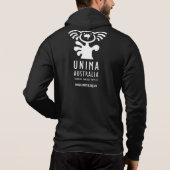 UNIMA Australia Mannen Fleece Zip Hoodie (Achterkant)