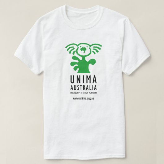UNIMA Australia Mannen T-Shirt White (Design voorkant)