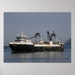 Unimak, Gevist vaartuig voor de machinetrawler Poster