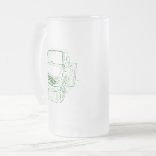 Unimog 421 matglas bierpul (Voorkant links)