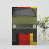Unimog German Flag Briefpapier (Staand voorkant)