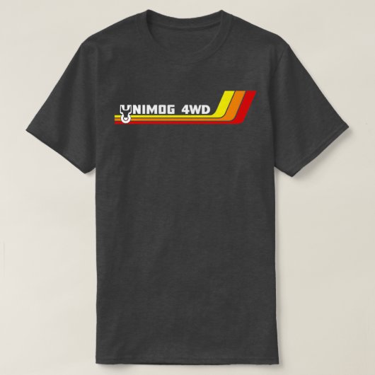 UNIMOG Oldschool in zwart T-shirt (Design voorkant)