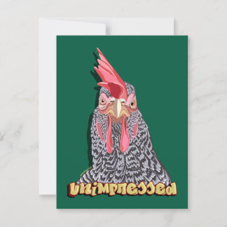 Unimpressed Barred Rock Hen Briefkaart