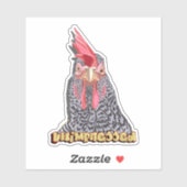 Unimpressed Barred Rock Hen Sticker (Vel)
