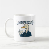 Unimpressed Duck Drinking Tea Meme Koffiemok (Links)