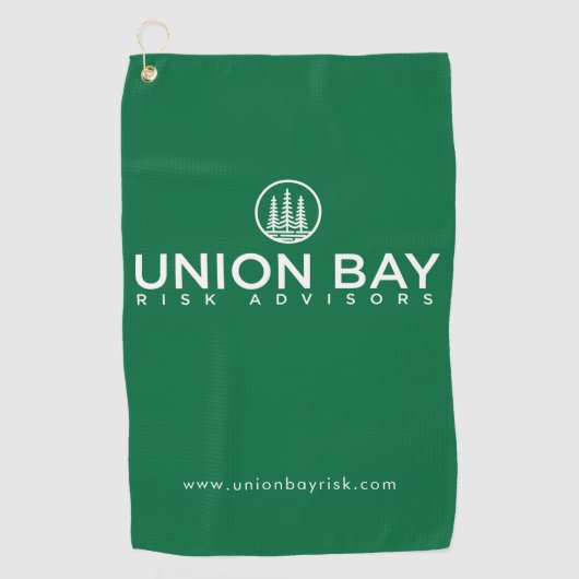 Union Bay Risicoadviseurs Golfhanddoek - Groen (Voorkant)