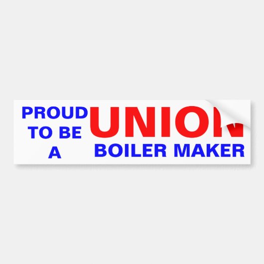 UNION BOILER MAKER BUMPERSTICKER (Voorkant)