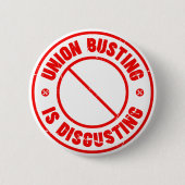 Union Busting is verontrustend Ronde Button 5,7 Cm (Voorkant)