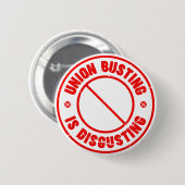 Union Busting is verontrustend Ronde Button 5,7 Cm (Voorkant /achterkant)