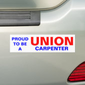 UNION CARPENTER BUMPERSTICKER (Op auto)