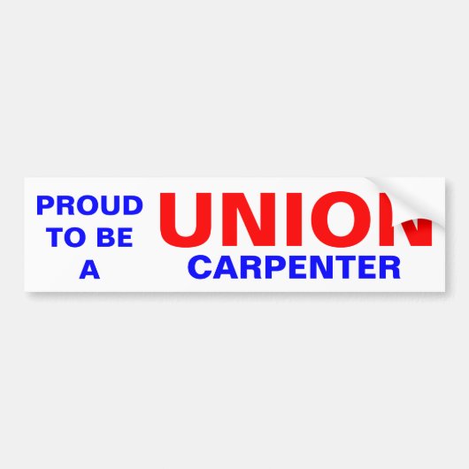 UNION CARPENTER BUMPERSTICKER (Voorkant)