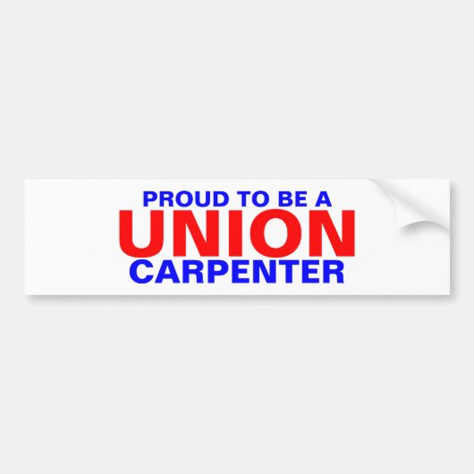 UNION CARPENTER BUMPERSTICKER (Voorkant)
