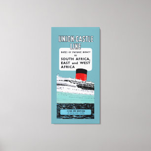 Union Castle Line Brochure ~ XL Canvas Afdruk