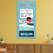 Union Castle Line Brochure ~ XL Canvas Afdruk (Insitu (Woonkamer))