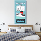 Union Castle Line Brochure ~ XL Canvas Afdruk (Insitu (Slaapkamer))