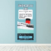 Union Castle Line Brochure ~ XL Canvas Afdruk (Insitu (Houten vloer))