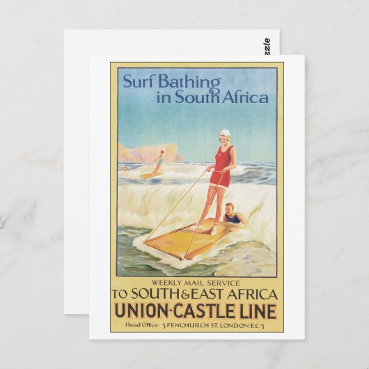 Union-Castle LIne naar Zuid- en Oost-Afrika Briefkaart (Voorkant / Achterkant)