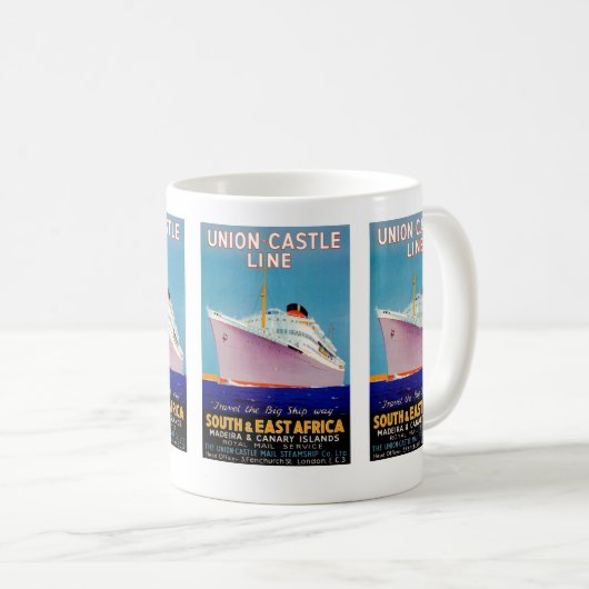 Union Castle ~ The Big Ship Way Koffiemok (Voorkant rechts)