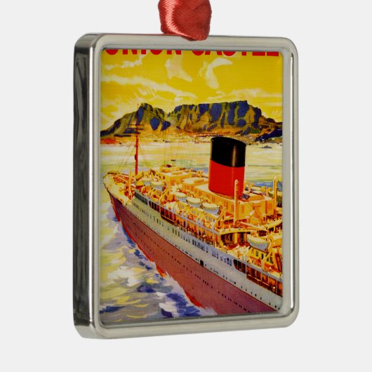 Union Castle to South Africa Metalen Ornament (Rechts)