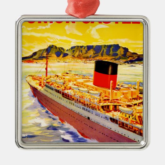 Union Castle to South Africa Metalen Ornament (Voorkant)