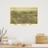 Union City, PA Panoramic Map - 1895 Poster (Keuken)