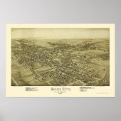 Union City, PA Panoramic Map - 1895 Poster (Voorkant)