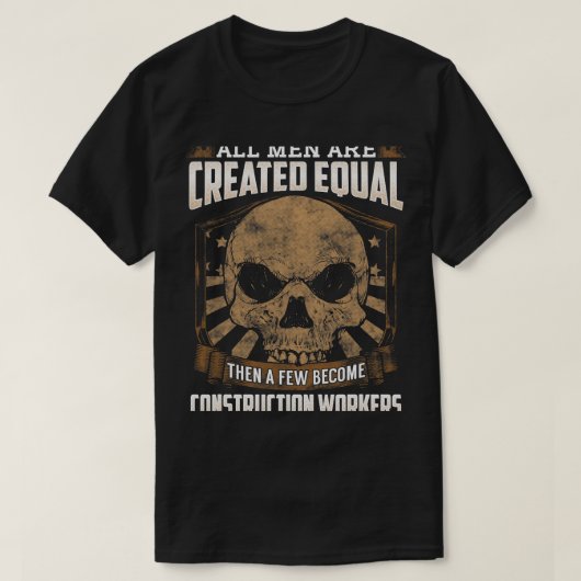 Union Construction Worker T Amerikaanse trotse arb T-shirt (Design voorkant)