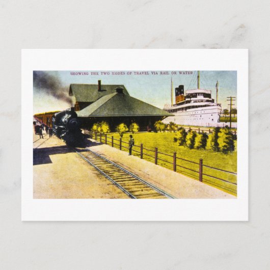 Union Depot in Sault Ste. Marie, Michigan Briefkaart (Voorkant)