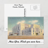 Union Depot, Omaha, Nebraska Briefkaart (Voorkant / Achterkant)